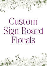 Artificial wedding custom-order graphic for matching faux floral table centrepieces. Made in Melbourne by Flowers For Ever After, shipping Australia and Worldwide.